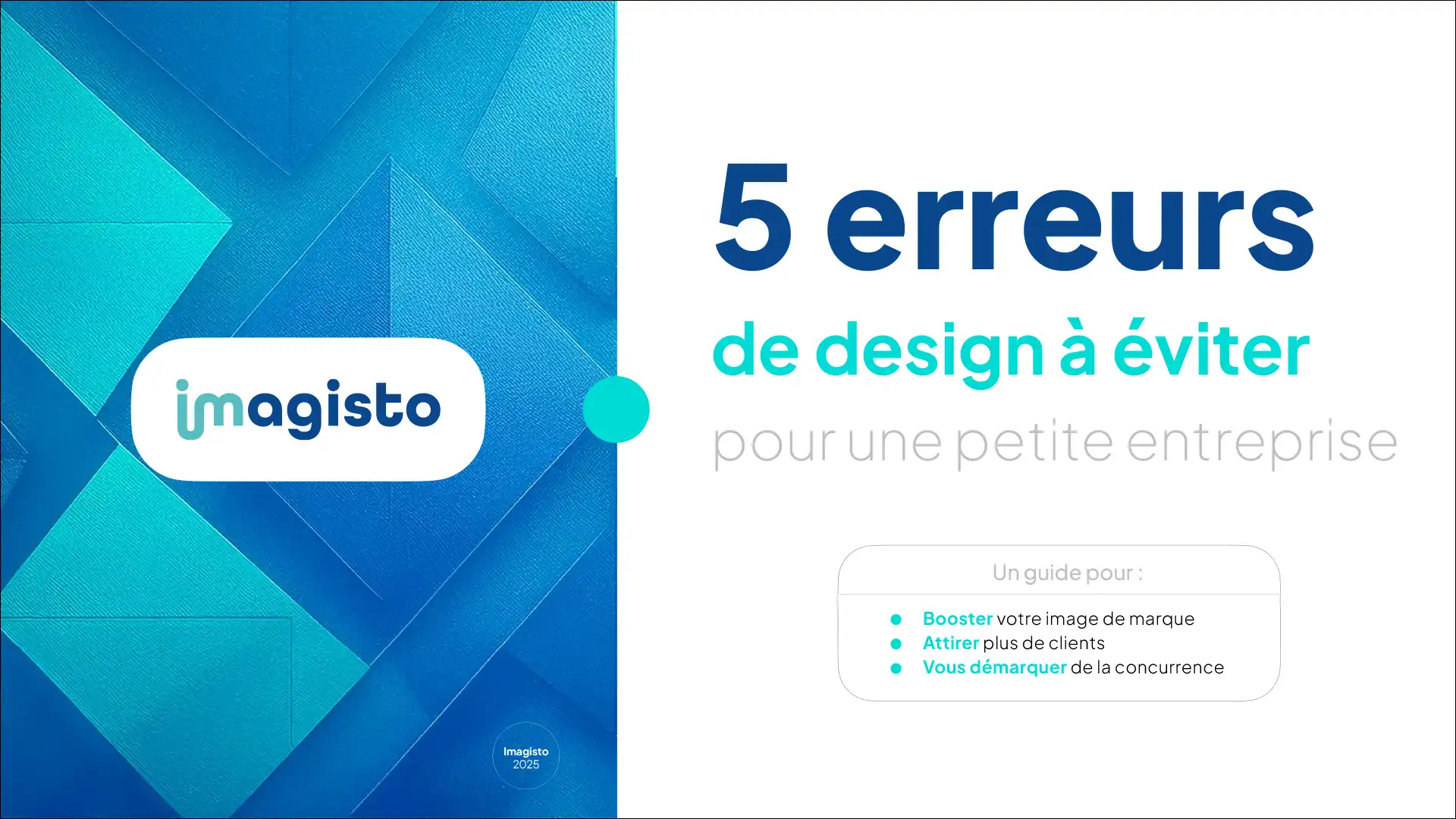 Aperçu page 1 du guide des 5 erreurs de design à éviter pour une petite entreprise.