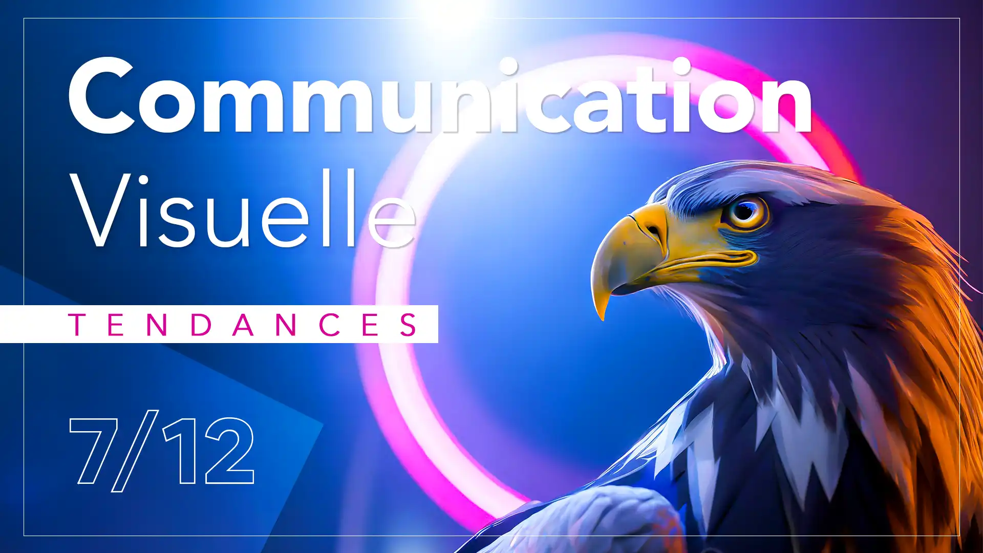 Imagisto - Article de blog 7/12 - Les tendances majeures de la communication visuelle : Un aigle en connexion avec le monde réel dans une posture affirmée.