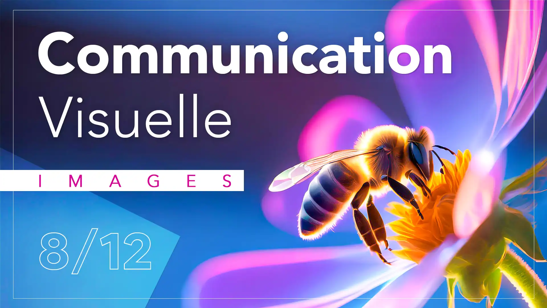 Imagisto - Article de blog 8/12 - Le pouvoir des images pour raconter une histoire : Une abeille butine une fleur avec harmonie.