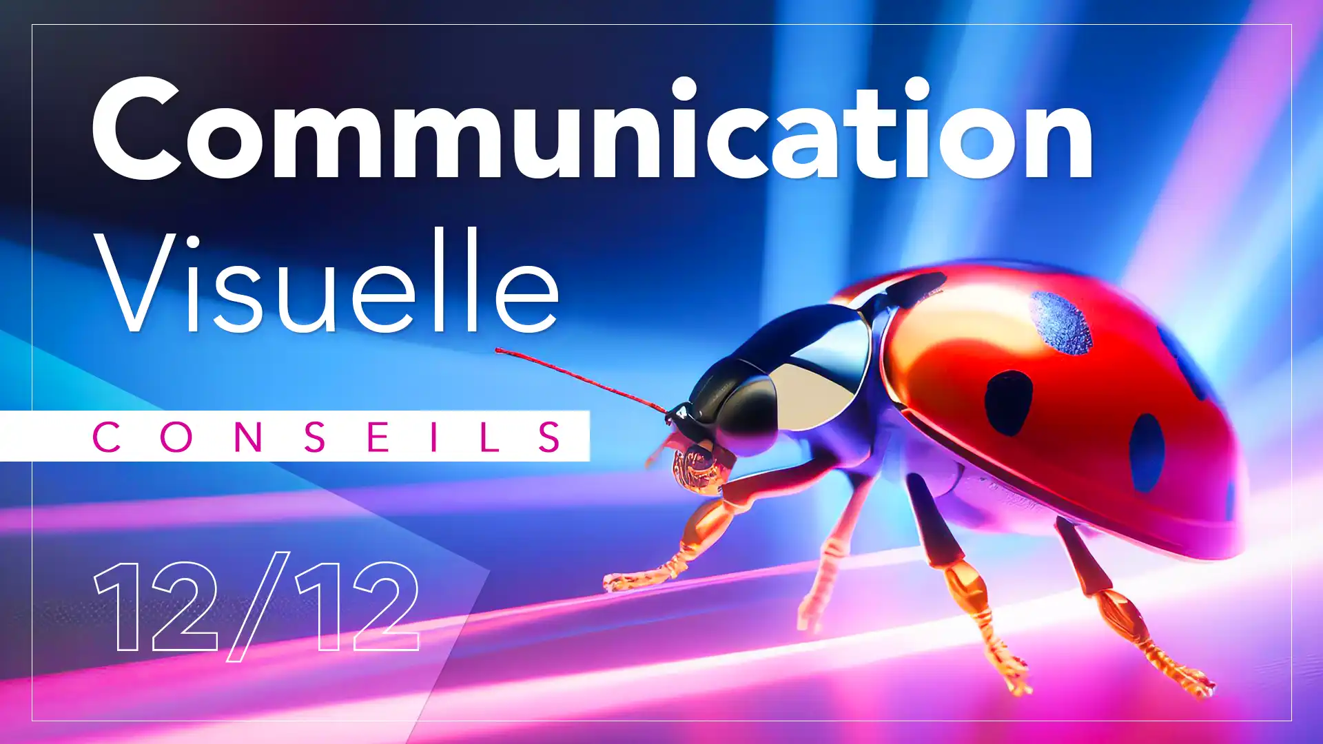 Imagisto - Article de blog 12/12 - Les conseils pratiques pour améliorer votre communication visuelle : Utiliser l'image d’une coccinelle peut être judicieux en raison de ses caractéristiques. Elle symbolise l'importance de la clarté et de l'impact immédiat dans les visuels.