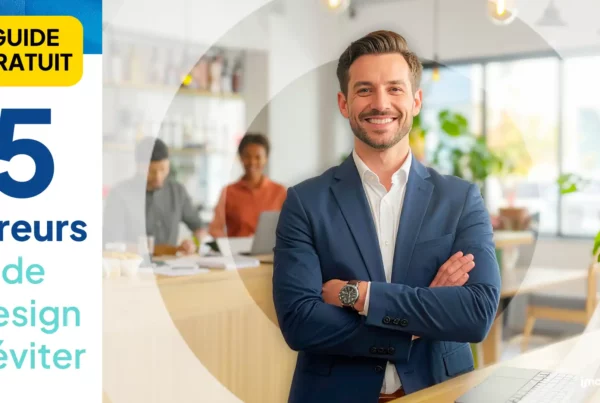 Le guide des 5 erreurs de design à éviter pour une petite entreprise. Ce guide est téléchargeable gratuitement.
